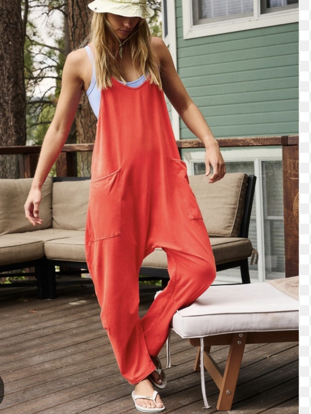 Free People Scarlett Red Onesie Jumpsuit